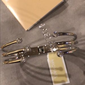 NWT Authentic Micheal kors silver bracelet.